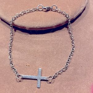 Sterling side cross Bracelet